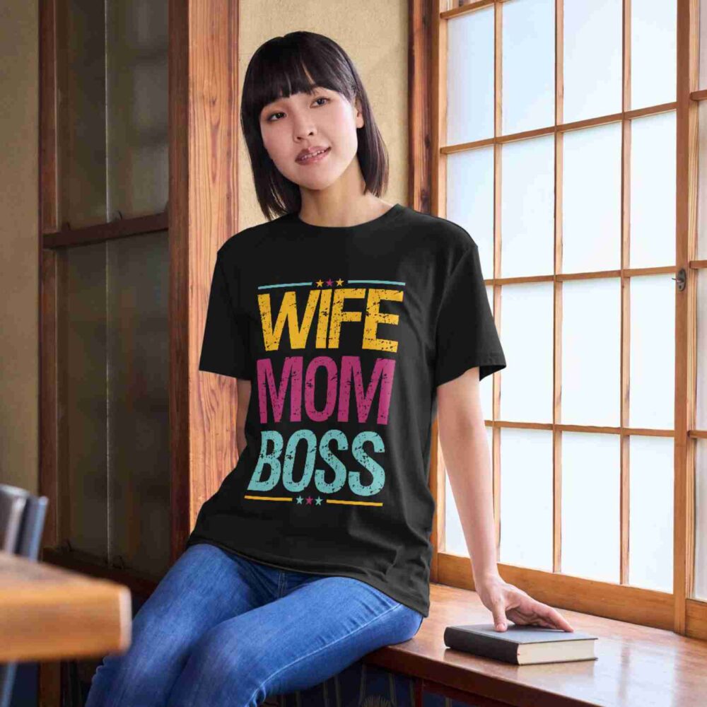 Wife Mom Boss T-shirt - Image 2
