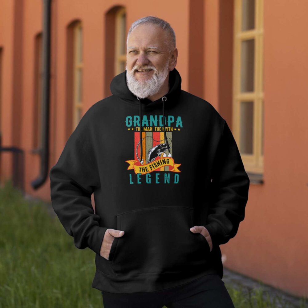Grandpa The Man The Myth The Fishing Legend T-shirt - Image 4