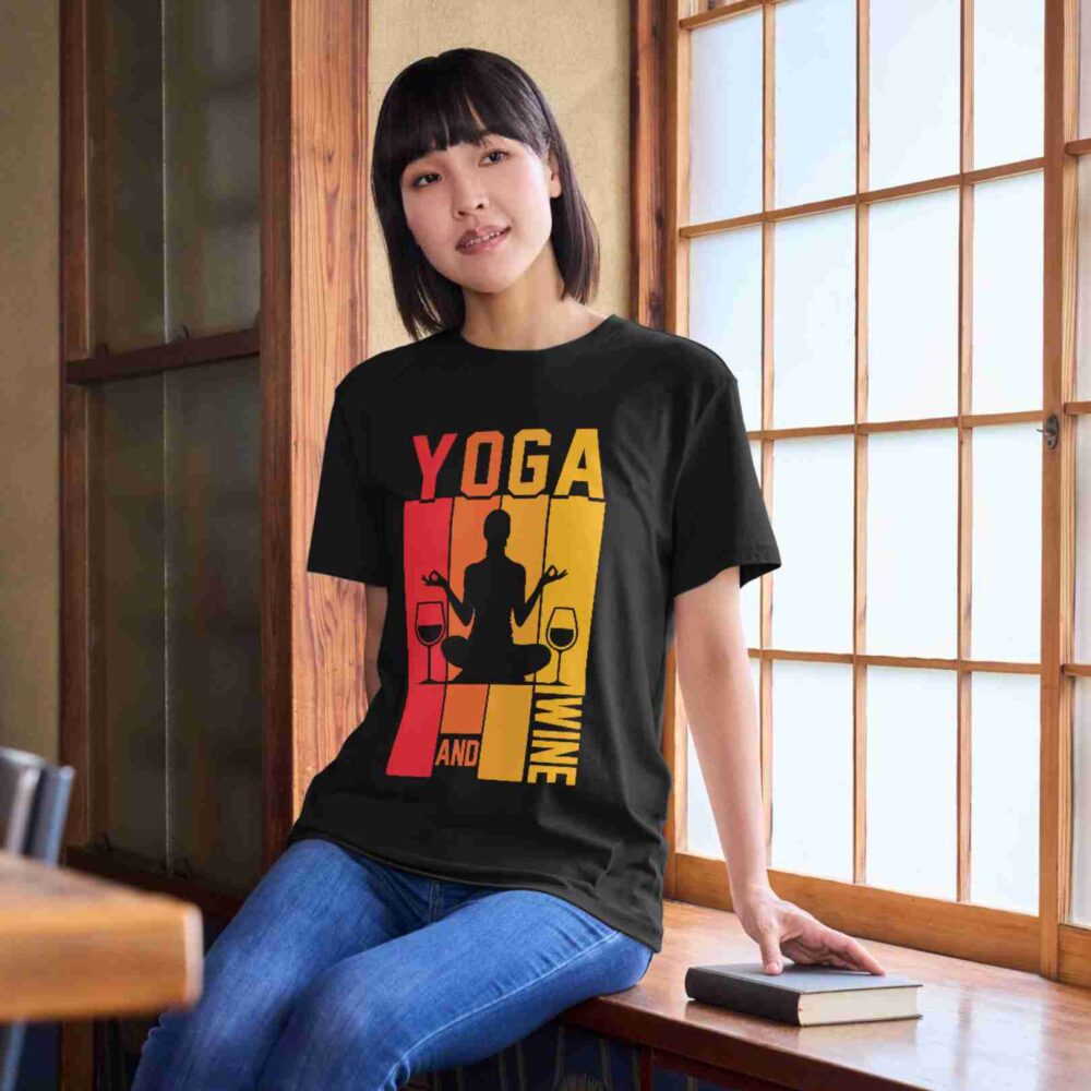 Yoga And Wine T-shirt - Image 2