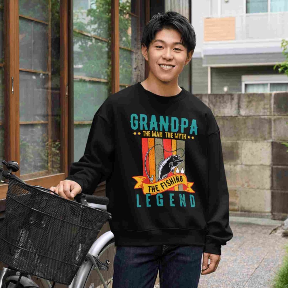 Grandpa The Man The Myth The Fishing Legend T-shirt - Image 3